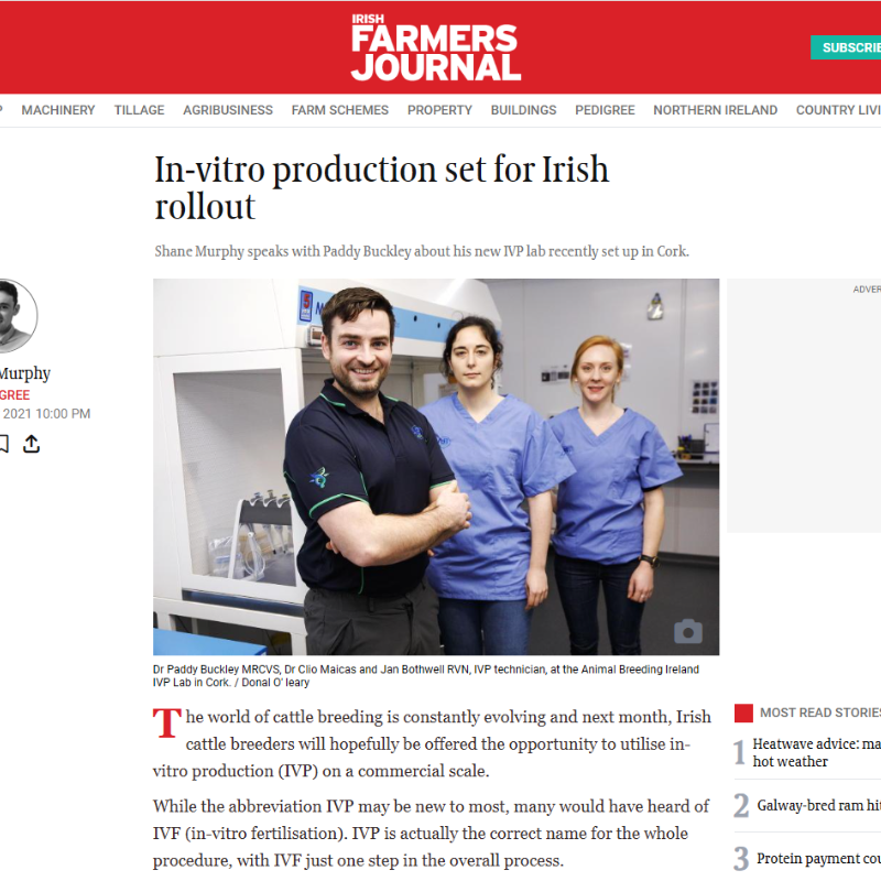 Irish Famers Journal - IVP set for Irish Rollout